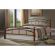 Кровать AT-8077 дерево гевея/металл, 160*200 см (Queen bed), красный дуб/черный