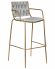 Стул барный DOBRIN MILLER GOLD, светло-серый велюр (135-37) Стул барный DOBRIN MILLER GOLD, светло-серый велюр (135-37)