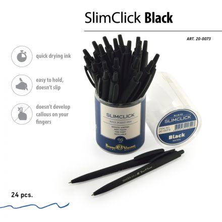 Ручка шариковая автоматическая SlimClick.BLACK 0,5мм синяя 20-0073 Ручка шариковая автоматическая SlimClick.BLACK 0,5мм синяя 20-0073