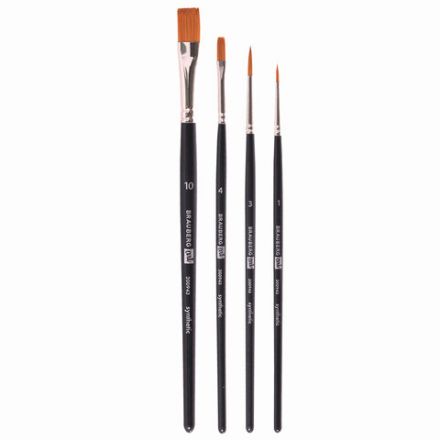 Кисти художественные BRAUBERG ART, набор 4 штуки, синтетика, (круглые № 1, 3, плоские № 4, 10), 200943 Кисти художественные BRAUBERG ART, набор 4 штуки, синтетика, (круглые № 1, 3, плоские № 4, 10), 200943