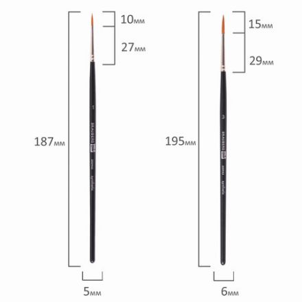 Кисти художественные BRAUBERG ART, набор 4 штуки, синтетика, (круглые № 1, 3, плоские № 4, 10), 200943 Кисти художественные BRAUBERG ART, набор 4 штуки, синтетика, (круглые № 1, 3, плоские № 4, 10), 200943