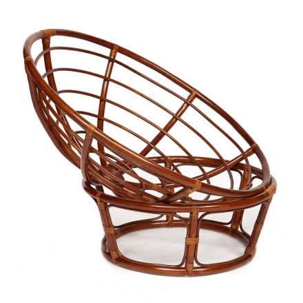 Кресло Папасан/Papasan (23/01 W) /с подушкой и ремешками/ диаметр подушки 125см, 115х101х104см, пекан орех, ткань коричневый, 3м7-147 Кресло Папасан/Papasan (23/01 W) /с подушкой и ремешками/ диаметр подушки 125см, 115х101х104см, пекан орех, ткань коричневый, 3м7-147