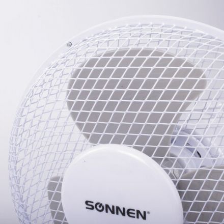 Вентилятор настольный SONNEN FT23-B6, d=23 см, 25 Вт, на подставке, 2 скоростных режима, белый/серый, 451038 Вентилятор настольный SONNEN FT23-B6, d=23 см, 25 Вт, на подставке, 2 скоростных режима, белый/серый, 451038