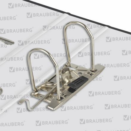 Папка-регистратор BRAUBERG с покрытием из ПВХ, 80 мм, с уголком, черная (удвоенный срок службы), 227189 Папка-регистратор BRAUBERG с покрытием из ПВХ, 80 мм, с уголком, черная (удвоенный срок службы), 227189