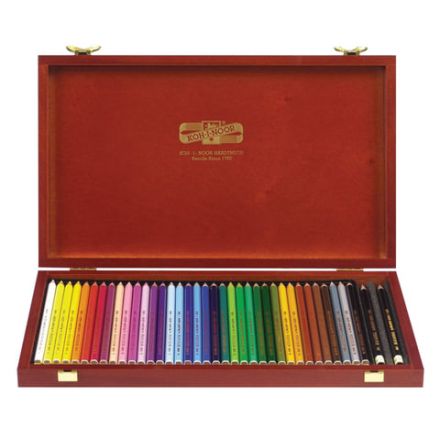 Карандаши цветные KOH-I-NOOR "Polycolor", 36 цветов, грифель 3,8 мм, заточенные, деревянный ящик, 3895036001DK Карандаши цветные KOH-I-NOOR "Polycolor", 36 цветов, грифель 3,8 мм, заточенные, деревянный ящик, 3895036001DK