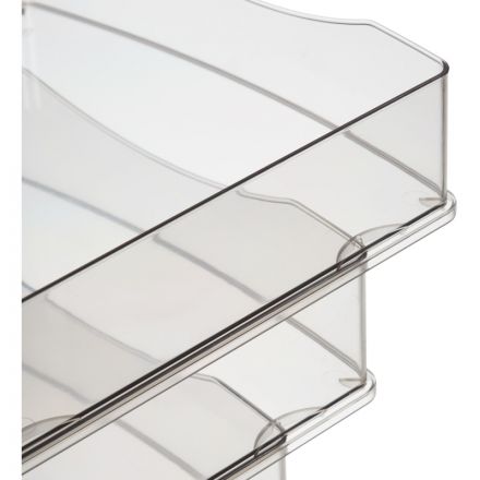 Лоток горизонтальный Attache 4шт/уп прозрачный тонированный тд_у Лоток горизонтальный Attache 4шт/уп прозрачный тонированный тд_у