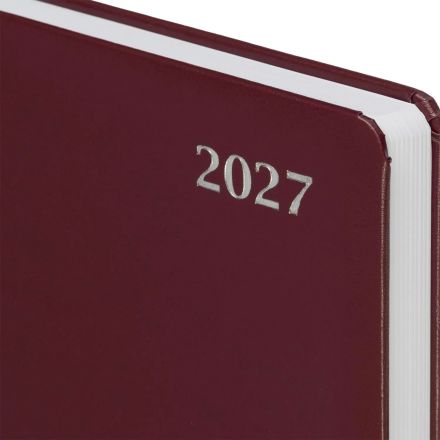 Ежедневник датированный 2027 Attache А5 168л 138x213мм балакрон бордо