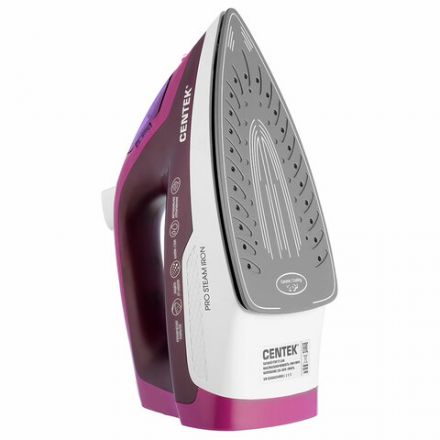 Утюг CENTEK CT-2348, 1800 Вт, антипригарное покрытие, антикапля, антинакипь, фиолетовый, CT-2348 VIOLET Утюг CENTEK CT-2348, 1800 Вт, антипригарное покрытие, антикапля, антинакипь, фиолетовый, CT-2348 VIOLET