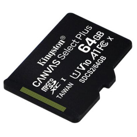 Карта памяти microSDXC 64 ГБ, KINGSTON Canvas Select Plus, UHS-I, 100 Мб/с (class 10), SDCS2/64GBSP Карта памяти microSDXC 64 ГБ, KINGSTON Canvas Select Plus, UHS-I, 100 Мб/с (class 10), SDCS2/64GBSP