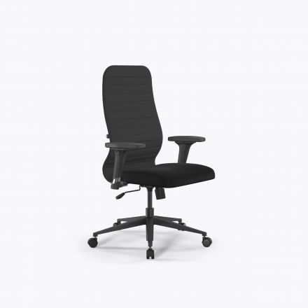 Кресло Sit 8 B2-10D - UMF(X1) /Uh02/Wh00/D02P(M09.B11.G19.W02) Тем.серый-Черный