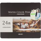 Карандаши акварельные Deli липа 24 цв/наб мет.кор. 6521 Карандаши акварельные Deli липа 24 цв/наб мет.кор. 6521