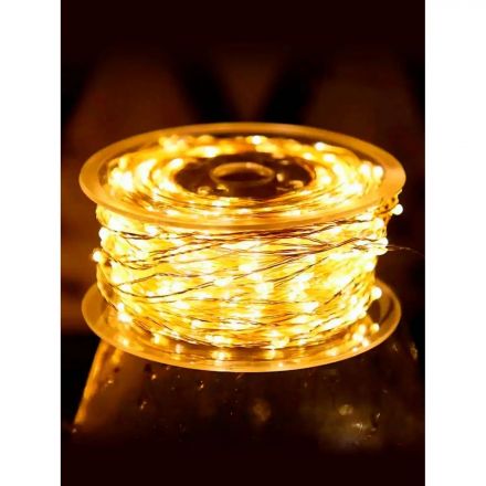 Гирлянда светодиодная 1000 LED ламп, размер 10000cм, тепл. бел,8 реж.93628