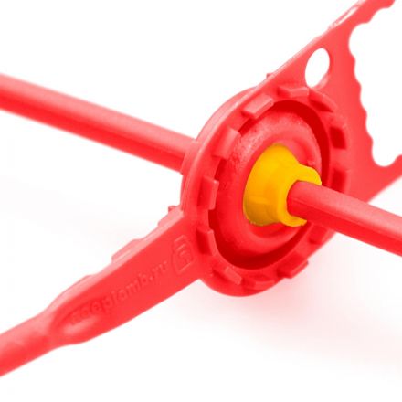 Пломба пластиковая универсальная Стрела,одноразовая 525мм,красный,100 шт/уп