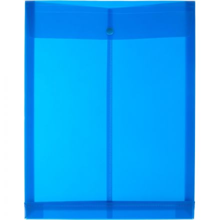 Папка-конверт на кнопке вертик с расшир Attache, А4, синий 180мкм 5шт/уп