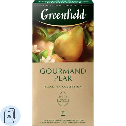 Чай черный Greenfield Gourmand pear, 25 пакетиков в упаковке