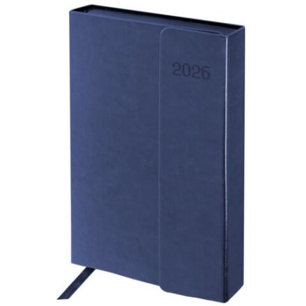 Ежедневник датированный 2026 А5 148х218 мм, GALANT "Magnetic", под кожу, клапан, синий, 117485 Ежедневник датированный 2026 А5 148х218 мм, GALANT "Magnetic", под кожу, клапан, синий, 117485