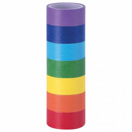 Клейкие WASHI-ленты для декора РАДУЖНЫЕ, однотонные, 15 мм х 3 м, 7 цветов, рисовая бумага, ОСТРОВ СОКРОВИЩ, 661702 Клейкие WASHI-ленты для декора РАДУЖНЫЕ, однотонные, 15 мм х 3 м, 7 цветов, рисовая бумага, ОСТРОВ СОКРОВИЩ, 661702