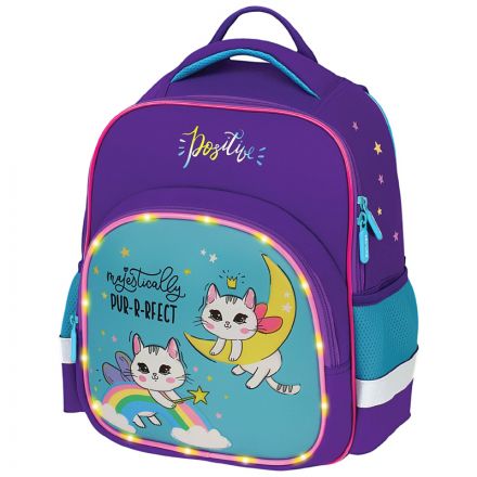 Рюкзак Berlingo Kids "Positive" 36*27*12см, 1 отделение, 2 кармана, эргономичная спинка, LED кант Рюкзак Berlingo Kids "Positive" 36*27*12см, 1 отделение, 2 кармана, эргономичная спинка, LED кант