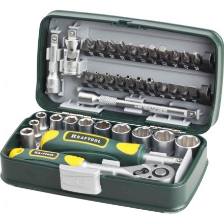 Набор инструмента универсал, KRAFTOOL UNIVERSAL-38, 1/4, 38 предм 27970-H38