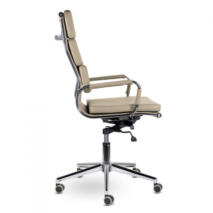 Кресло СН-303 Кайман Трио В soft2 хром Ср S-0428 (бежевый) Кресло СН-303 Кайман Трио В soft2 хром Ср S-0428 (бежевый)