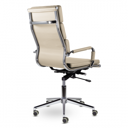 Кресло СН-303 Кайман Трио В soft2 хром Ср S-0428 (бежевый) Кресло СН-303 Кайман Трио В soft2 хром Ср S-0428 (бежевый)