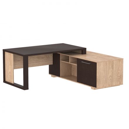 Стол руководителя с тумбой ACT 1918(R) Венге Магия/Дуб Девон 1900х1800х750 ALTO Стол руководителя с тумбой ACT 1918(R) Венге Магия/Дуб Девон 1900х1800х750 ALTO