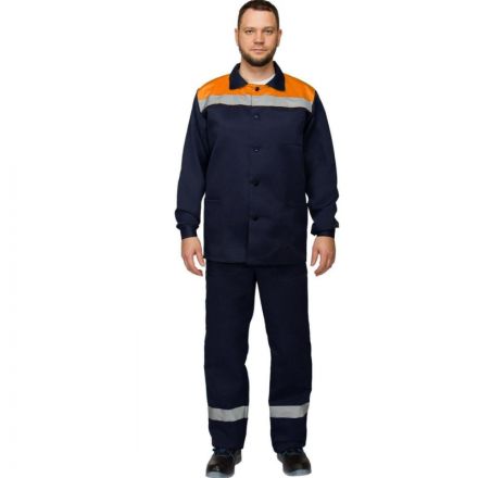 Костюм рабочий летний муж. л16-КБР с СОП син/оранж (р.44-46) 182-188