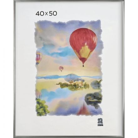 Рамка алюминиевая, 40х50, серебро, PS стекло