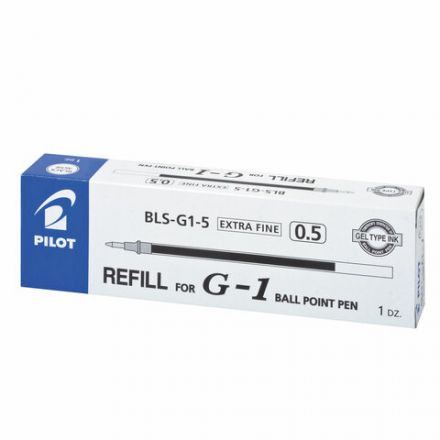 Стержень гелевый PILOT, 128 мм, ЧЕРНЫЙ, узел 0,5 мм, линия письма 0,3 мм, BLS-G1-5 Стержень гелевый PILOT, 128 мм, ЧЕРНЫЙ, узел 0,5 мм, линия письма 0,3 мм, BLS-G1-5