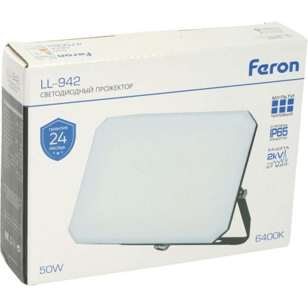 Прожектор светодиодный Feron LL-942 IP65 50W 6400K (51045) Прожектор светодиодный Feron LL-942 IP65 50W 6400K (51045)