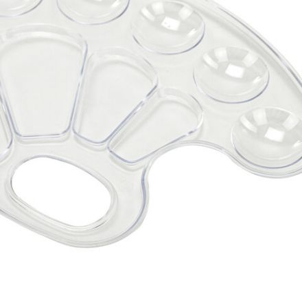 Палитра для рисования BRAUBERG KIDS, прозрачная, овальная, 10 ячеек (6 ячеек для красок и 4 для смешивания), европодвес, 192354 Палитра для рисования BRAUBERG KIDS, прозрачная, овальная, 10 ячеек (6 ячеек для красок и 4 для смешивания), европодвес, 192354