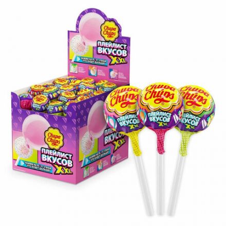 Карамель CHUPA CHUPS (Чупа-Чупс) "XXL Flavors Playlist", ассорти, 29 г, 100215 Карамель CHUPA CHUPS (Чупа-Чупс) "XXL Flavors Playlist", ассорти, 29 г, 100215