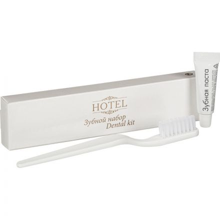 Набор зубной Hotel картон (зубная щетка, паста, 200 штук в упаковке) Набор зубной Hotel картон (зубная щетка, паста, 200 штук в упаковке)