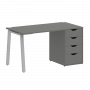 Home Office Стол письменный VR.SP-3-138.4.A Металлик/Серый металл 1380*720*750