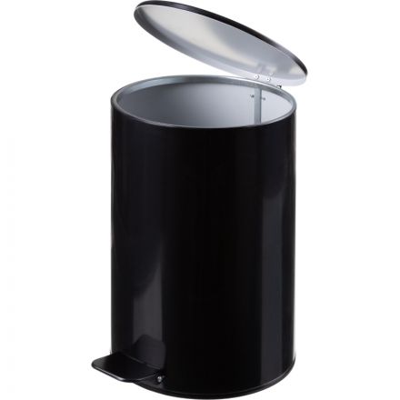 Ведро для мусора с педалью 20 л оцинкованная сталь черное (25х40 см) Ведро для мусора с педалью 20 л оцинкованная сталь черное (25х40 см)