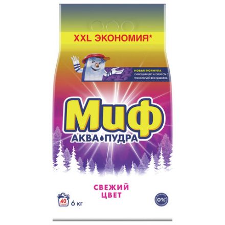 Стиральный порошок-автомат 6 кг, МИФ 3 в 1 "Свежий цвет" Стиральный порошок-автомат 6 кг, МИФ 3 в 1 "Свежий цвет"