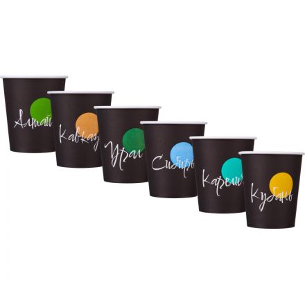 Стакан одноразовый бум 1сл 250 мл d-80мм Города 50шт/уп