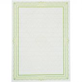 Сертификат-бумага А4  Attache зелен рамка с узором с водян знаками, 50шт/уп