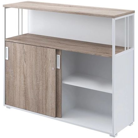 Шкаф-купе Комус Мебель К-Loft 241Н042 1370х420х1116 дуб сонома темн/белый
