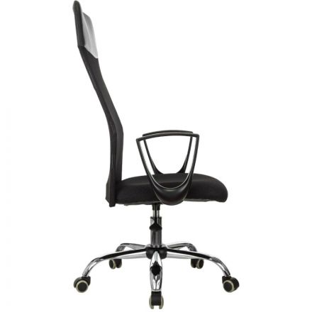 Кресло VB_EChair-510 TW сетка/ткань черный хром
