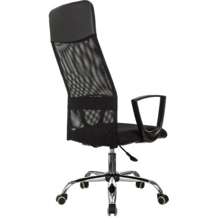 Кресло VB_EChair-510 TW сетка/ткань черный хром