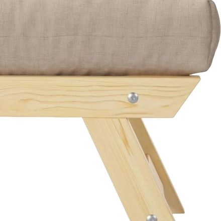 Пуф SAL_0MX_ЕВРОПА 66х50х46, тк. Рогожка Шифт бежевый