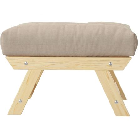 Пуф SAL_0MX_ЕВРОПА 66х50х46, тк. Рогожка Шифт бежевый