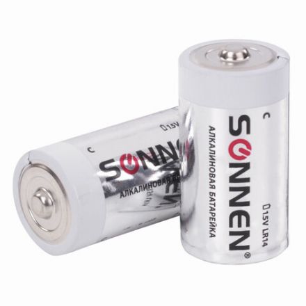 Батарейки КОМПЛЕКТ 2 шт., SONNEN Alkaline, С (LR14, 14А), алкалиновые, блистер, 451090 Батарейки КОМПЛЕКТ 2 шт., SONNEN Alkaline, С (LR14, 14А), алкалиновые, блистер, 451090