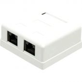 Розетка настенная TWT TWT-SM2-4545-WH 2 порта RJ-45 кат. 5е, UTP, белая