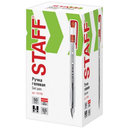 Ручка гелевая STAFF "Basic" GP-789, КРАСНАЯ, корпус прозрачный, хромированные детали, узел 0,5 мм, 142790 Ручка гелевая STAFF "Basic" GP-789, КРАСНАЯ, корпус прозрачный, хромированные детали, узел 0,5 мм, 142790