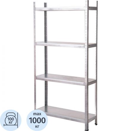 Стеллаж металлический FL_HIT 4 полки (912х400х1824) оцинкованный