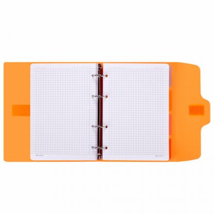Тетрадь на кольцах А5 175х220 мм, 120 л., пластик, на липучке, с разделителями, BRAUBERG, Оранжевый, 404636 Тетрадь на кольцах А5 175х220 мм, 120 л., пластик, на липучке, с разделителями, BRAUBERG, Оранжевый, 404636
