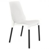 Стул для столовых EL_SHT-S75 пластик белый/черный муар 1922