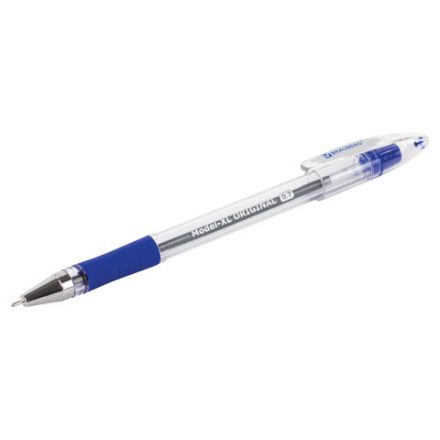 Ручка шариковая масляная с грипом BRAUBERG "Model-XL" ORIGINAL, СИНЯЯ, узел 0,7 мм, линия письма 0,35 мм, 143242